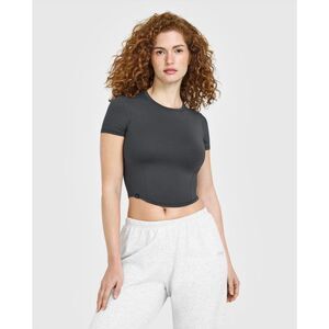 Oner Active Mellow Soft Mid Short Sleeve T-Shirt in Coal NWT